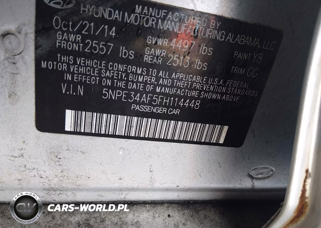 2015 Hyundai Sonata Sport VIN:5NPE34AF5FH114448 - 9