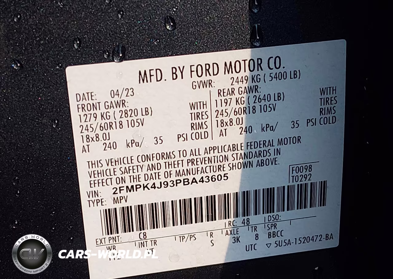 2023 Ford Edge Sel VIN:2FMPK4J93PBA43605 - 9