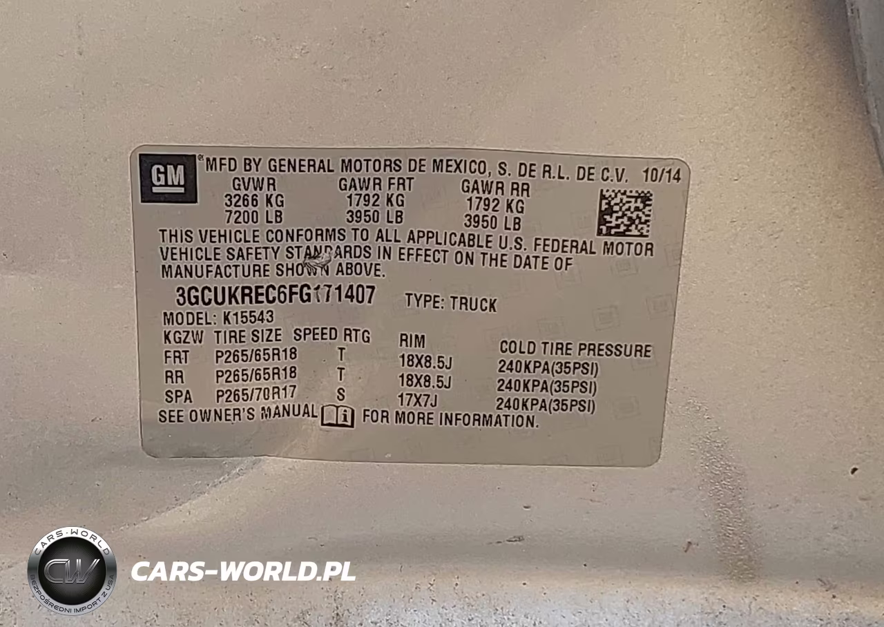 2015 Chevrolet Silverado 1500 Lt VIN:3GCUKREC6FG171407 - 9