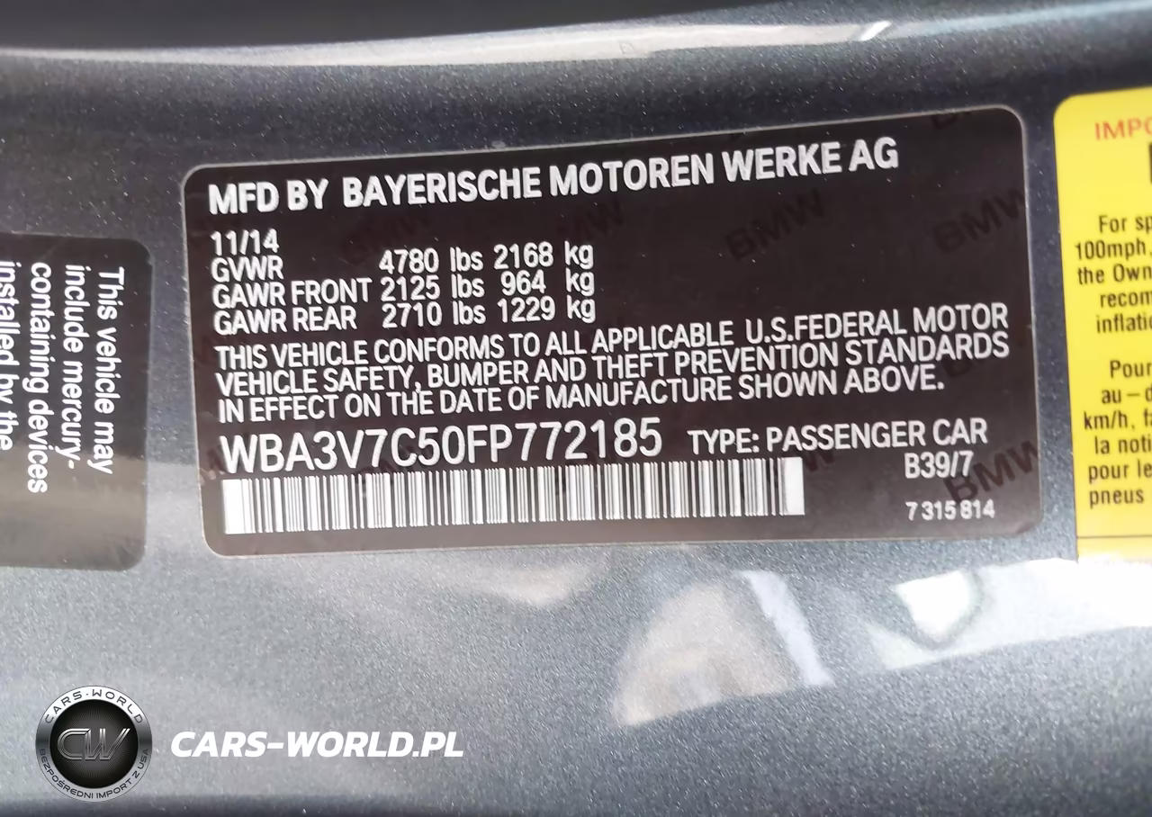 2015 BMW 428I VIN:WBA3V7C50FP772185 - 9