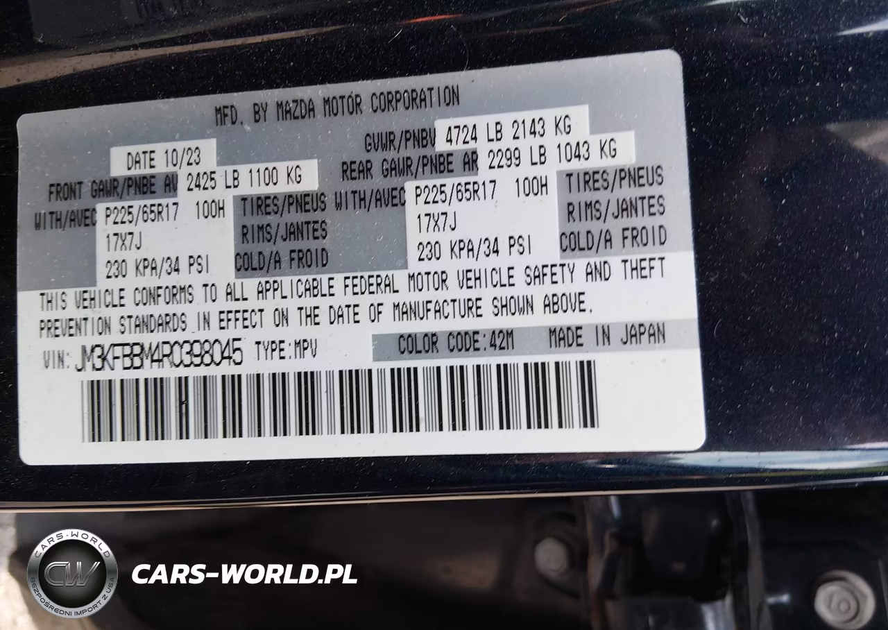 2024 Mazda Cx-5 2.5 S Select VIN:JM3KFBBM4R0398045 - 9