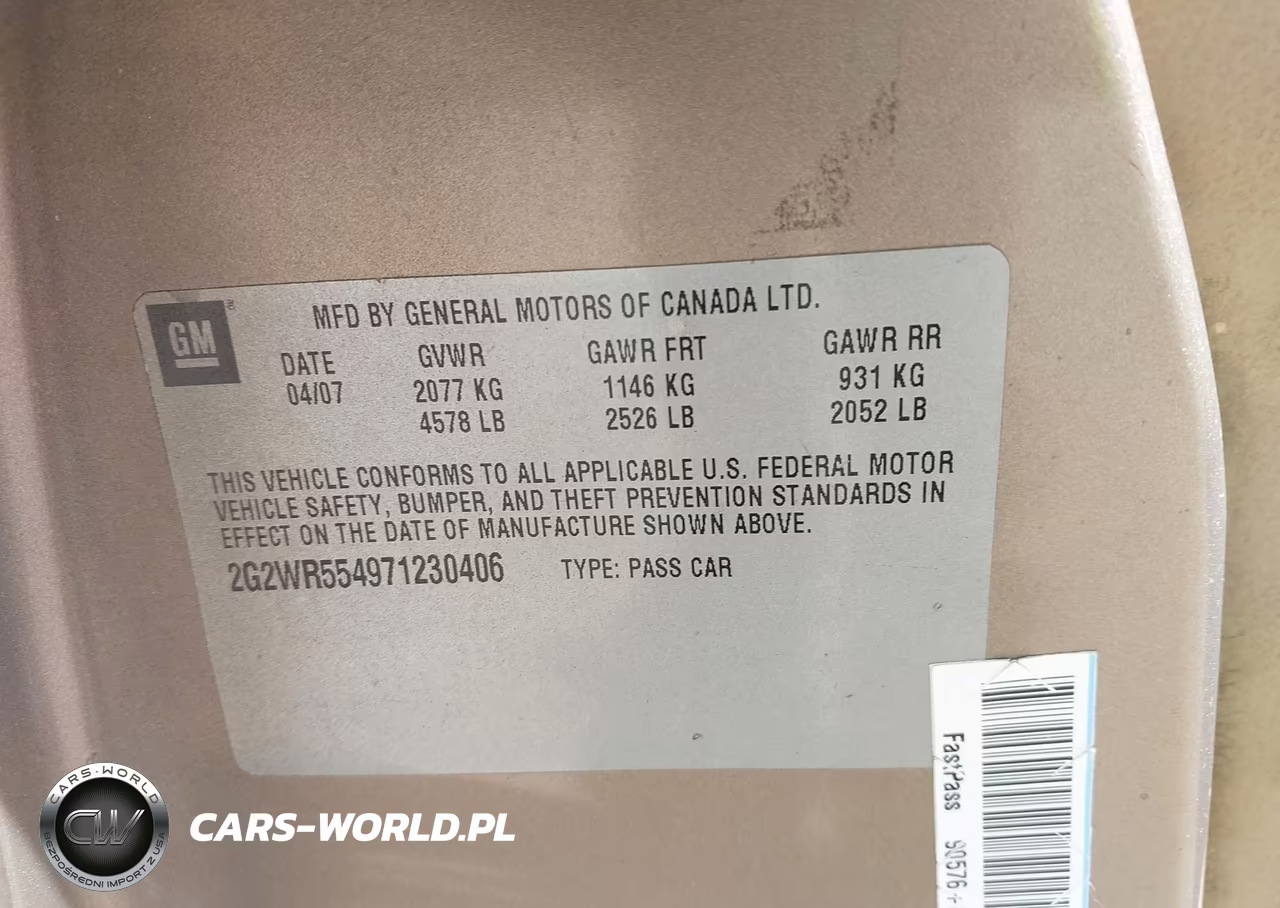 2007 Pontiac Grand Prix Gt VIN:2G2WR554971230406 - 9
