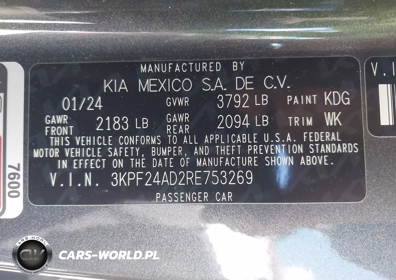 2024 Kia Forte Lx VIN:3KPF24AD2RE753269 - 9