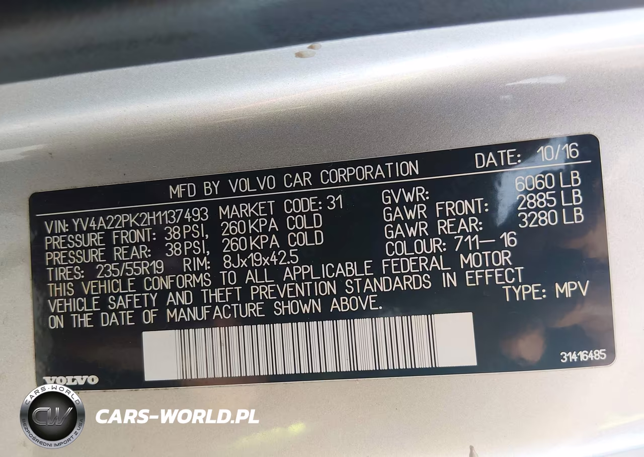 2017 Volvo Xc90 T6 Momentum VIN:YV4A22PK2H1137493 - 9