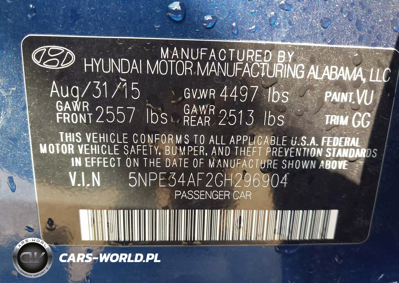 2016 Hyundai Sonata Limited VIN:5NPE34AF2GH296904 - 9