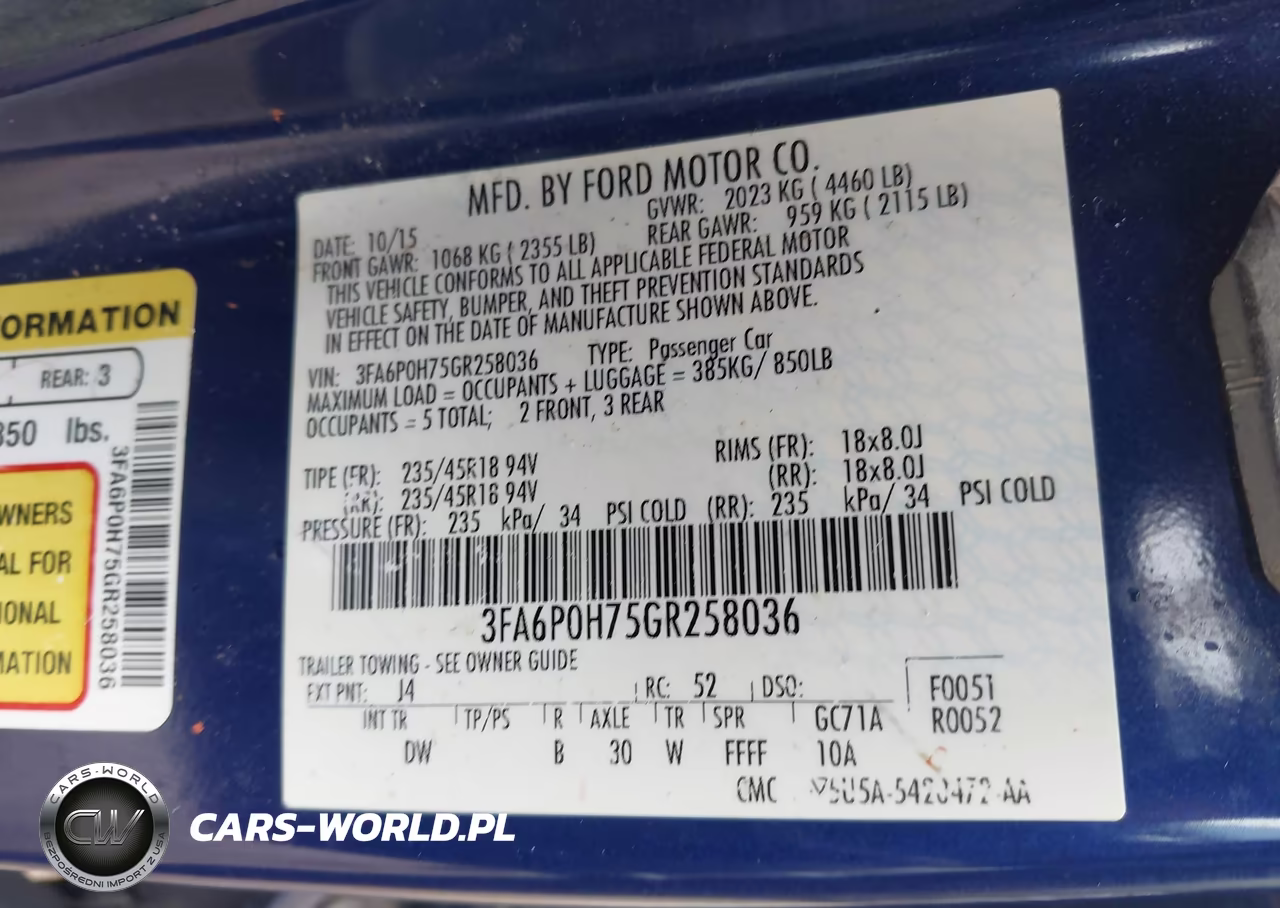 2016 Ford Fusion Se VIN:3FA6P0H75GR258036 - 9