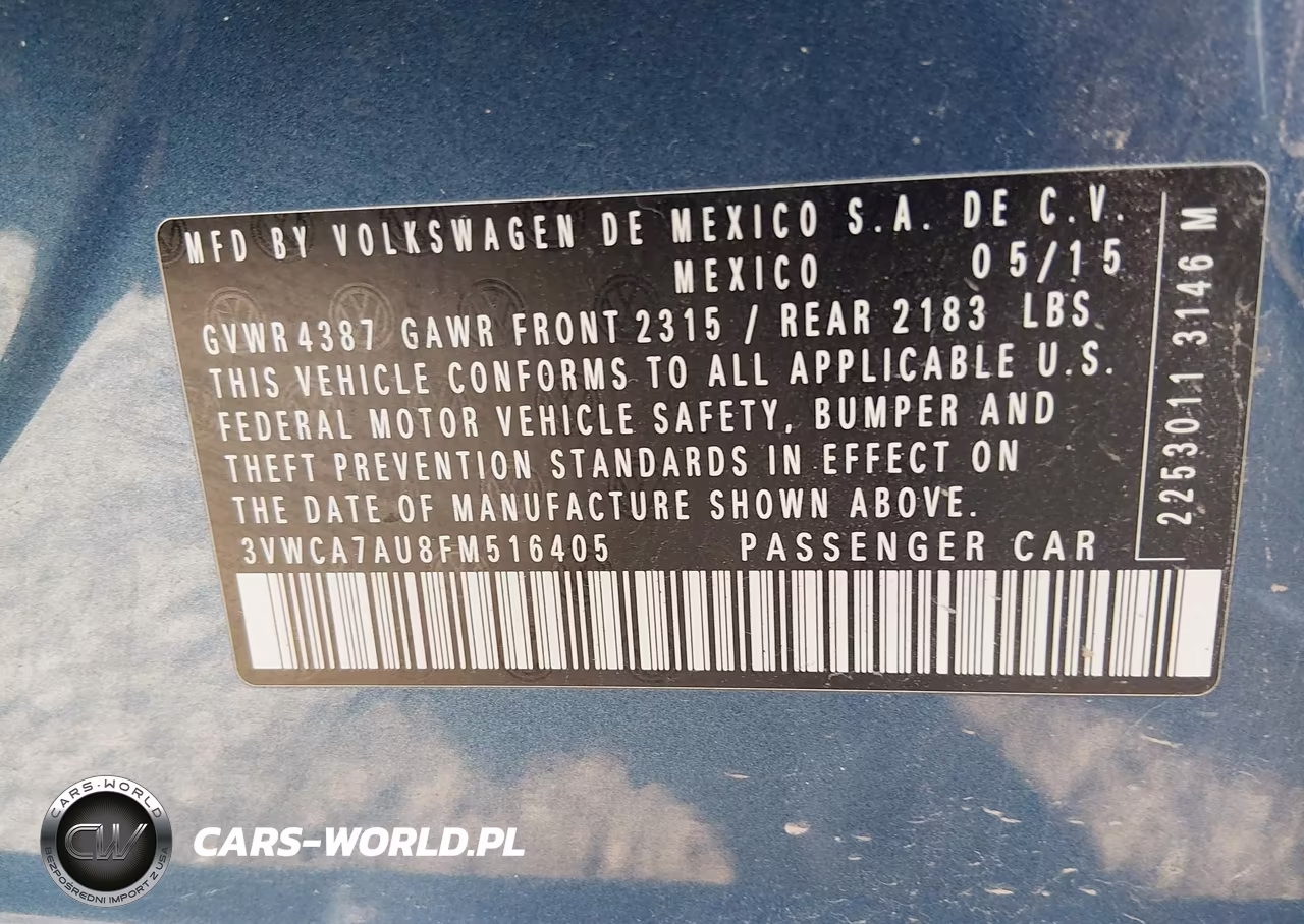 2015 Volkswagen Golf Sportwagen Tdi Sel 4-Door VIN:3VWCA7AU8FM516405 - 9