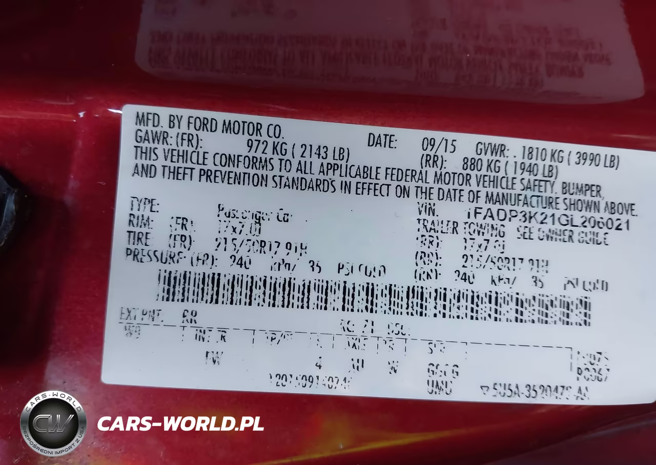 2016 Ford Focus Se VIN:1FADP3K21GL206021 - 9