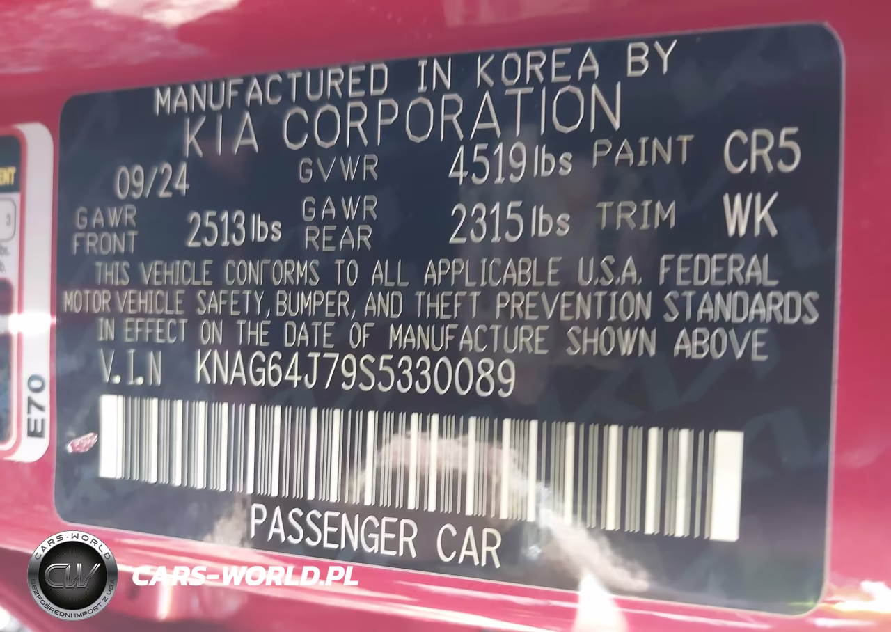 2025 Kia K5 Gt-Line VIN:KNAG64J79S5330089 - 9