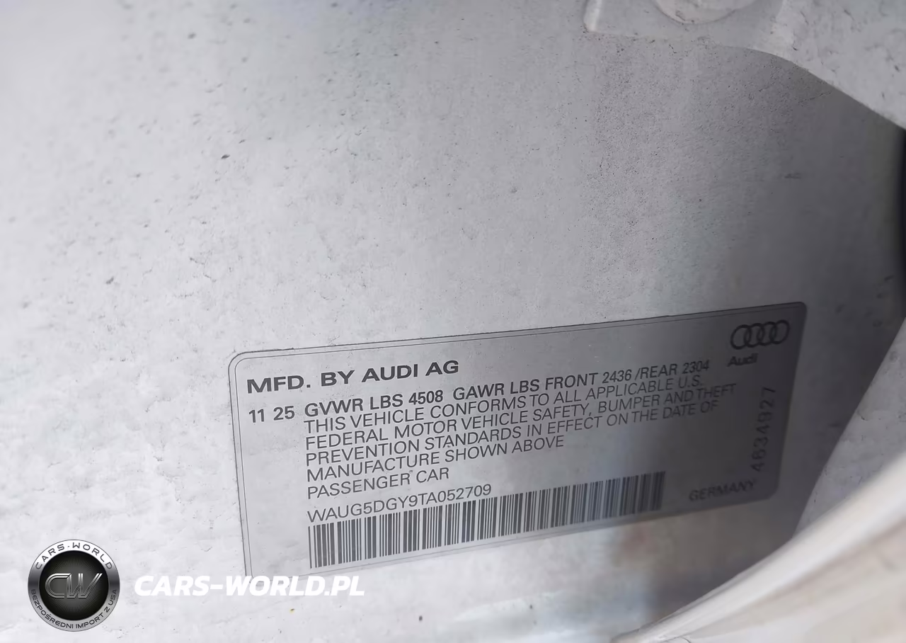 2026 Audi S3 Tfsi Quattro S Tronic VIN:WAUG5DGY9TA052709 - 8