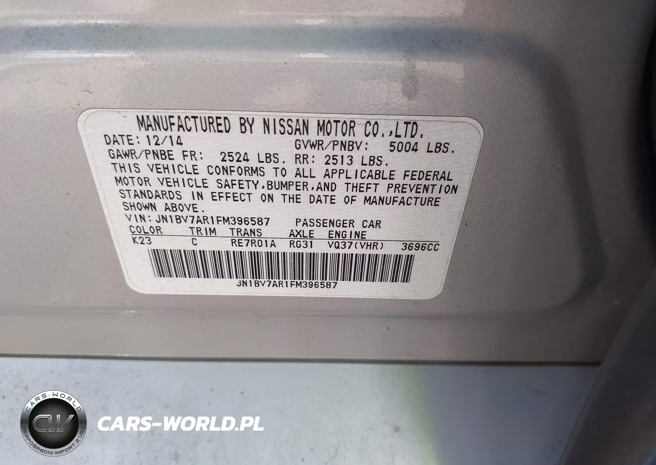 2015 Infiniti Q50 Premium VIN:JN1BV7AR1FM396587 - 9