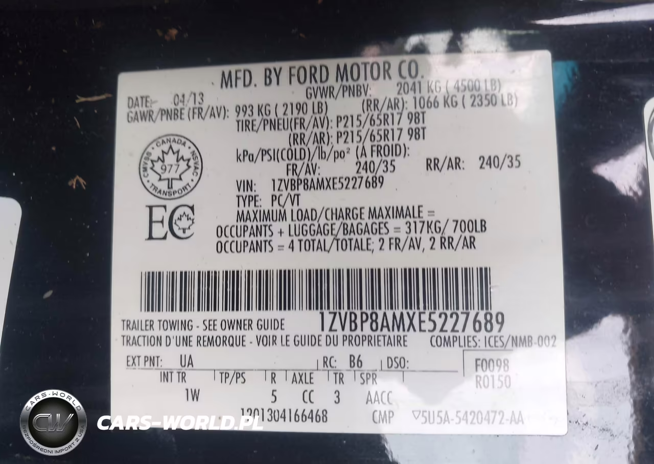 2014 Ford Mustang V6 VIN:1ZVBP8AMXE5227689 - 9