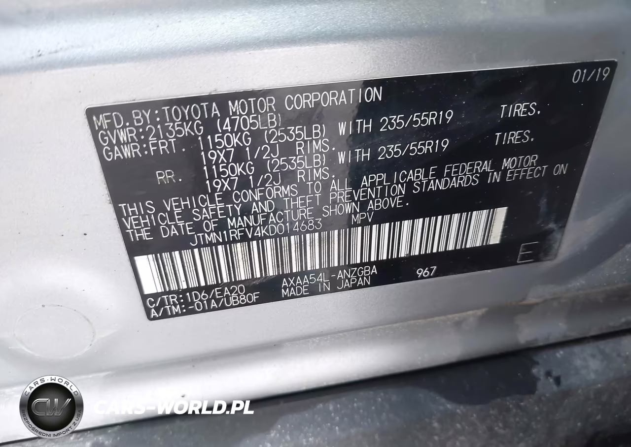 2019 Toyota Rav4 Limited VIN:JTMN1RFV4KD014683 - 9