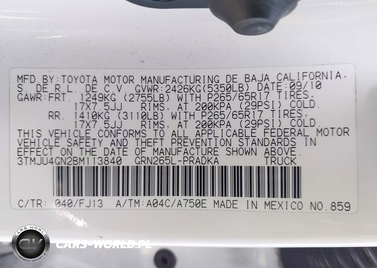 2011 Toyota Tacoma Prerunner V6 VIN:3TMJU4GN2BM113840 - 9