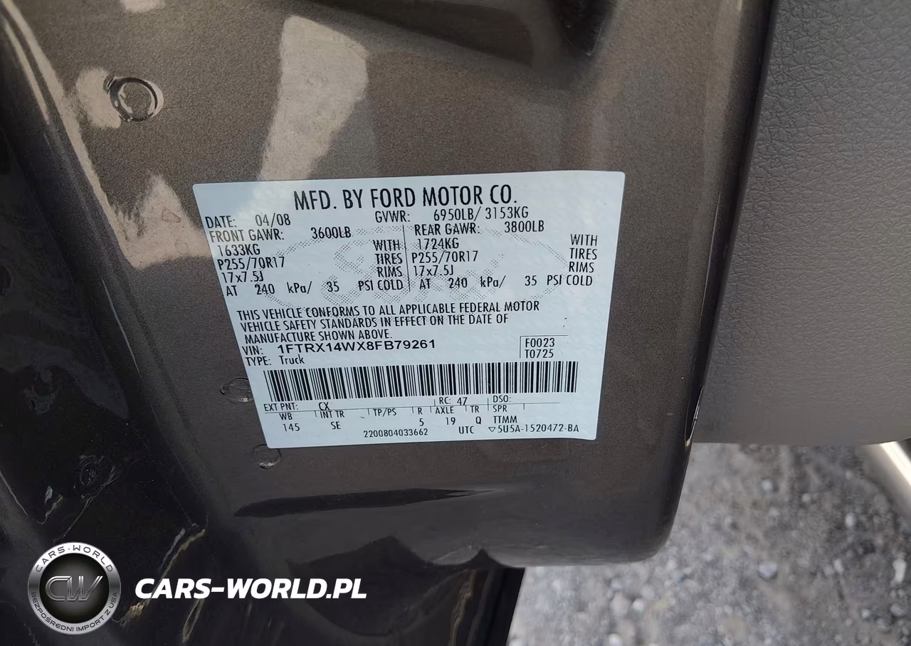 2008 Ford F-150 Stx-Xl-Xlt VIN:1FTRX14WX8FB79261 - 9