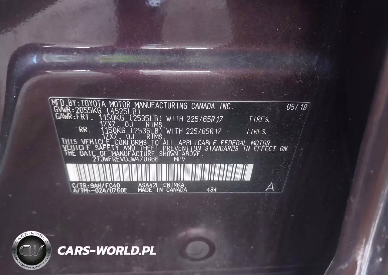 2018 Toyota Rav4 Xle VIN:2T3WFREV0JW470866 - 9
