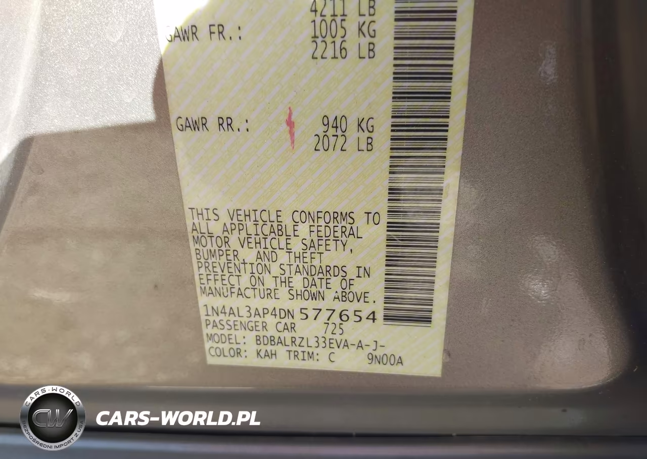 2013 Nissan Altima 2.5 VIN:1N4AL3AP4DN577654 - 9