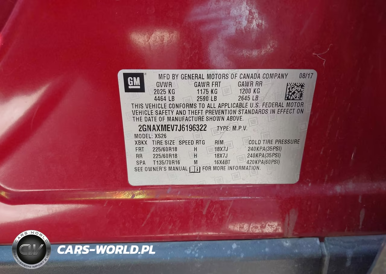 2018 Chevrolet Equinox Premier VIN:2GNAXMEV7J6196322 - 9