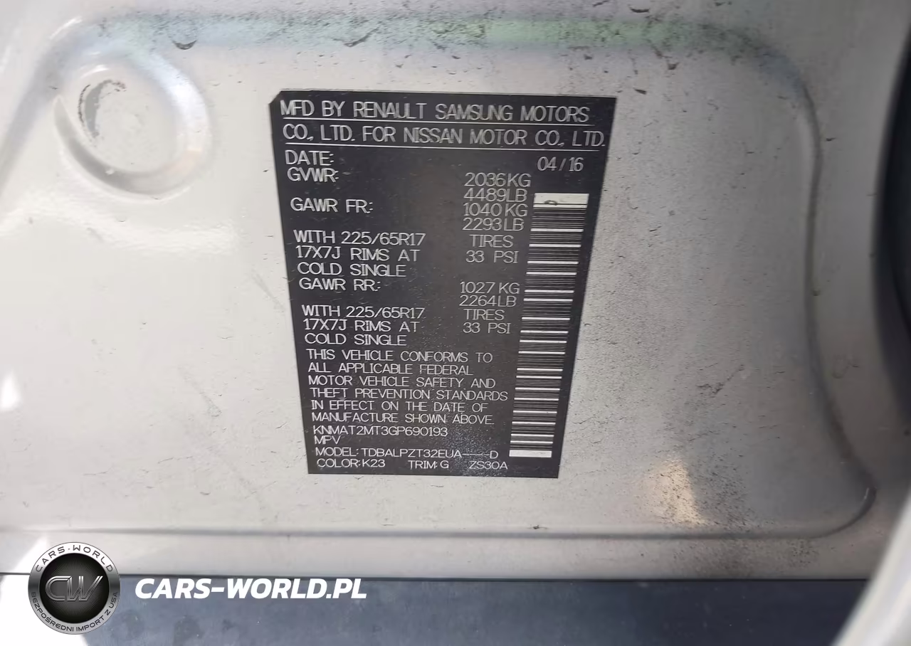 2016 Nissan Rogue S-Sl-Sv VIN:KNMAT2MT3GP690193 - 9