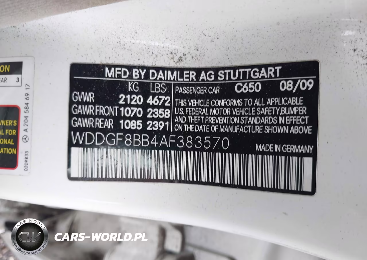 2010 Mercedes-Benz C 300 Sport 4Matic VIN:WDDGF8BB4AF383570 - 9