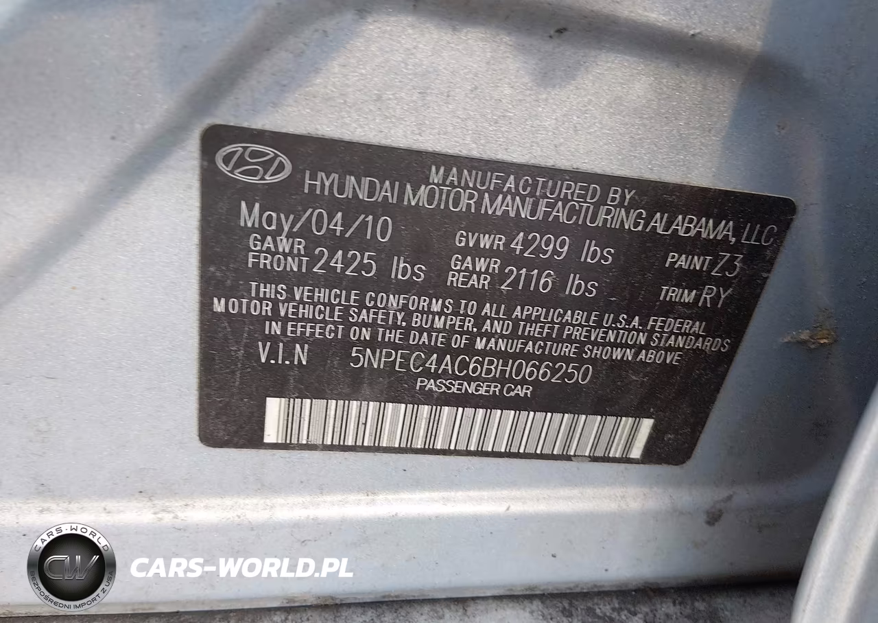 2011 Hyundai Sonata Se VIN:5NPEC4AC6BH066250 - 9