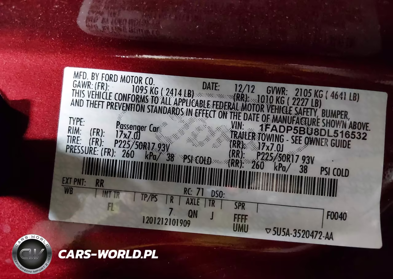 2013 Ford C-Max Hybrid Sel VIN:1FADP5BU8DL516532 - 9