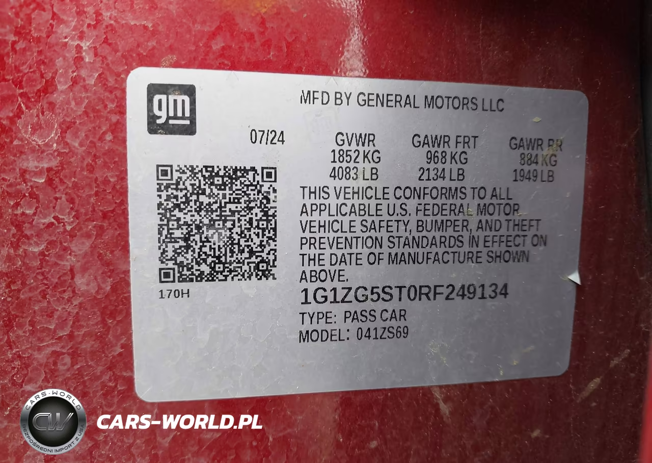 2024 Chevrolet Malibu Fwd Rs VIN:1G1ZG5ST0RF249134 - 9