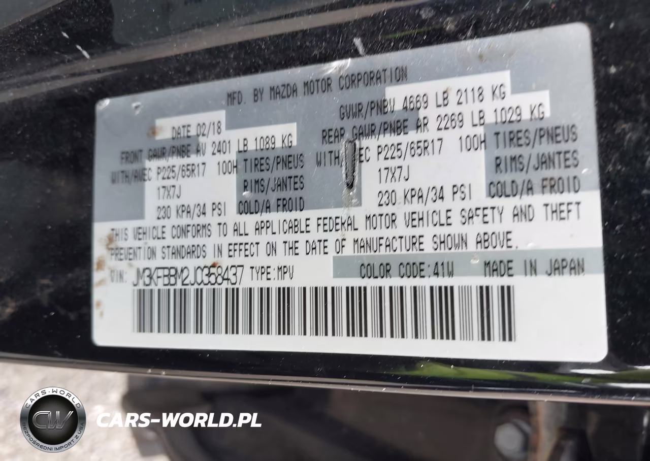 2018 Mazda Cx-5 Sport VIN:JM3KFBBM2J0358437 - 9