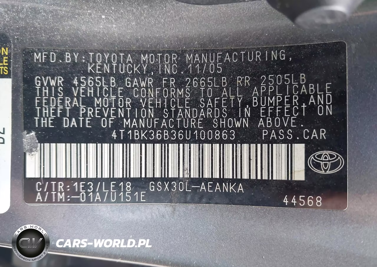 2006 Toyota Avalon Touring VIN:4T1BK36B36U100863 - 9