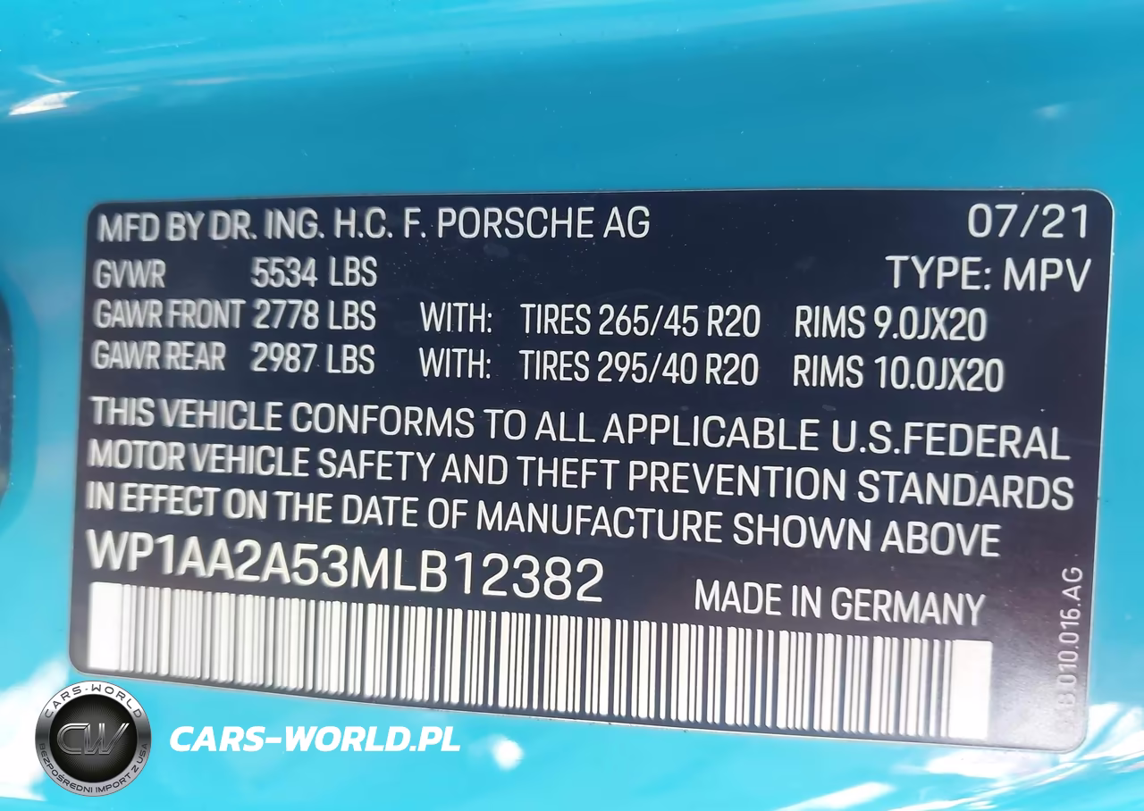 2021 Porsche Macan VIN:WP1AA2A53MLB12382 - 9