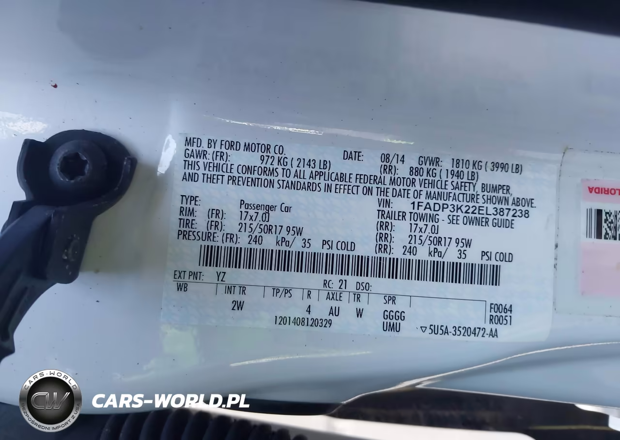 2014 Ford Focus Se VIN:1FADP3K22EL387238 - 9