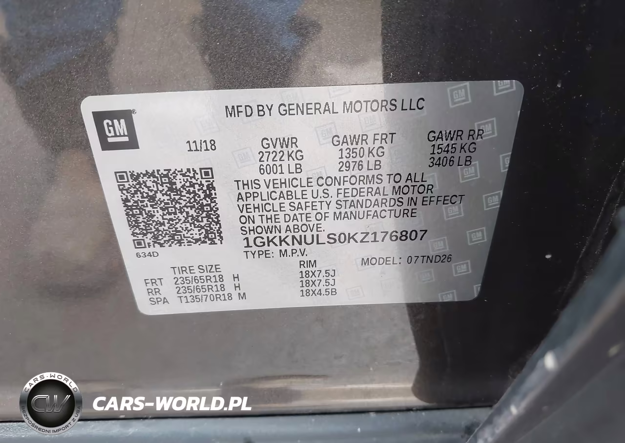 2019 GMC Acadia Slt-1 VIN:1GKKNULS0KZ176807 - 9
