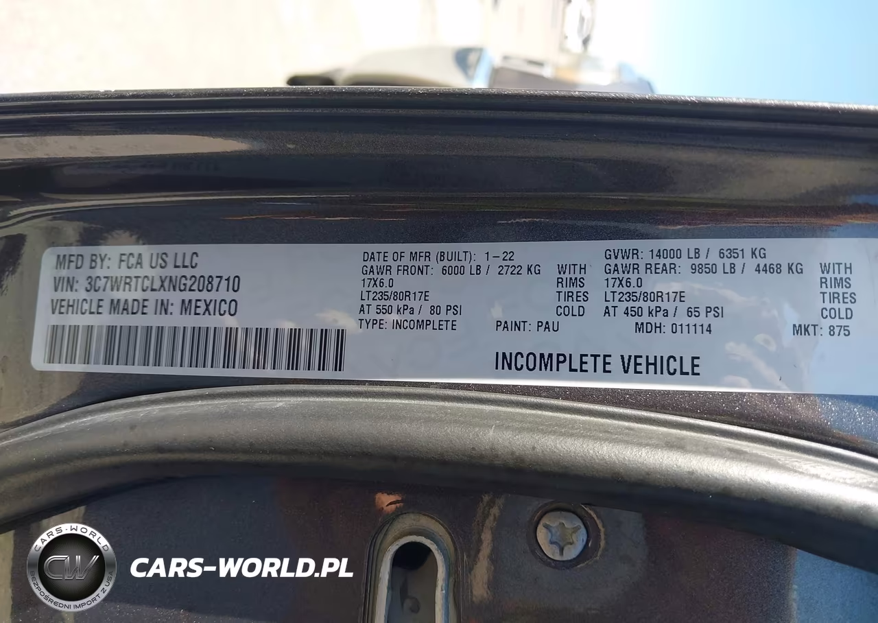 2022 Ram 3500 Chassis Tradesman-Slt-Laramie-Limited VIN:3C7WRTCLXNG208710 - 8