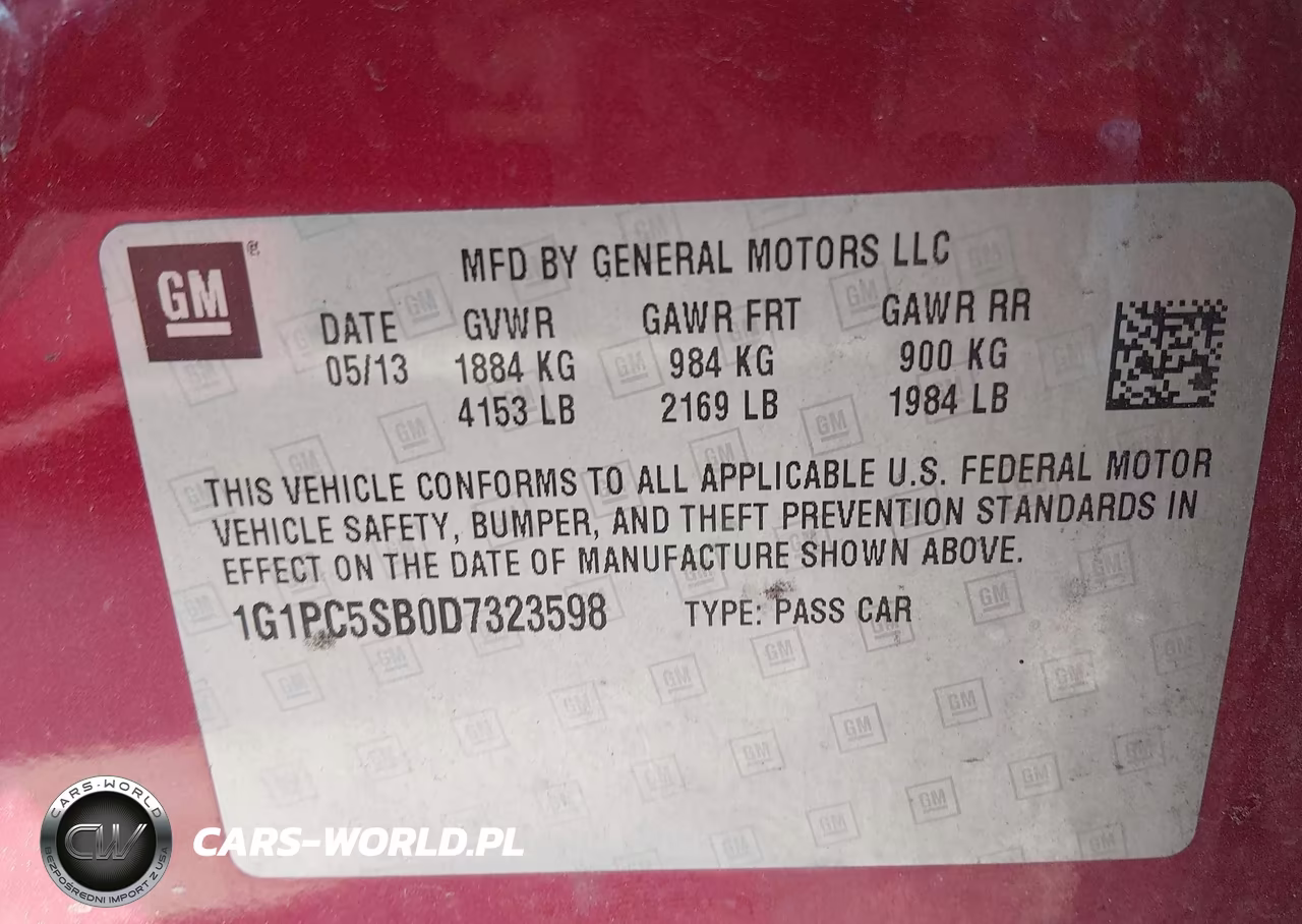 2013 Chevrolet Cruze 1Lt Auto VIN:1G1PC5SB0D7323598 - 9