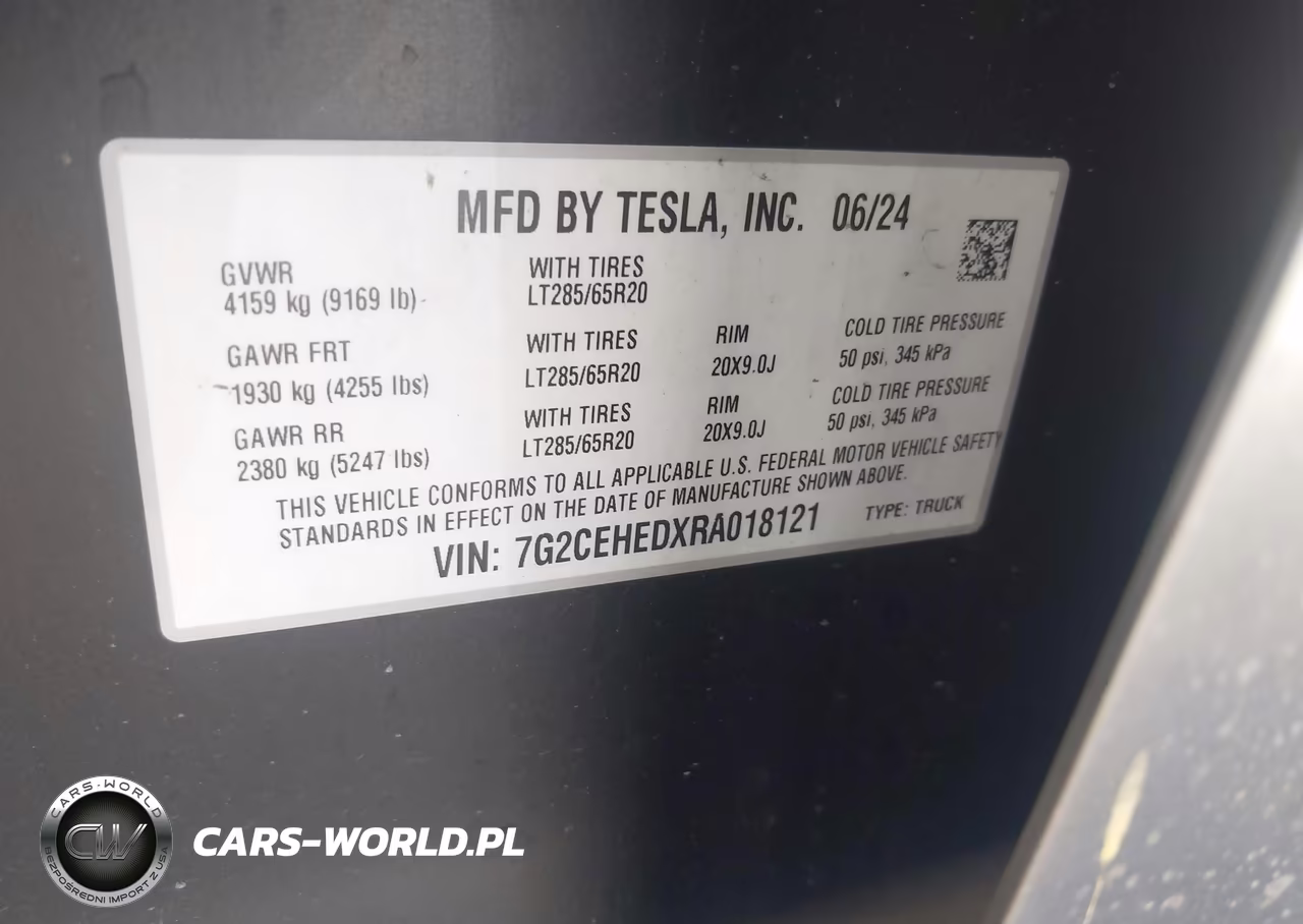 2024 Tesla Cybertruck All-Wheel Drive VIN:7G2CEHEDXRA018121 - 9
