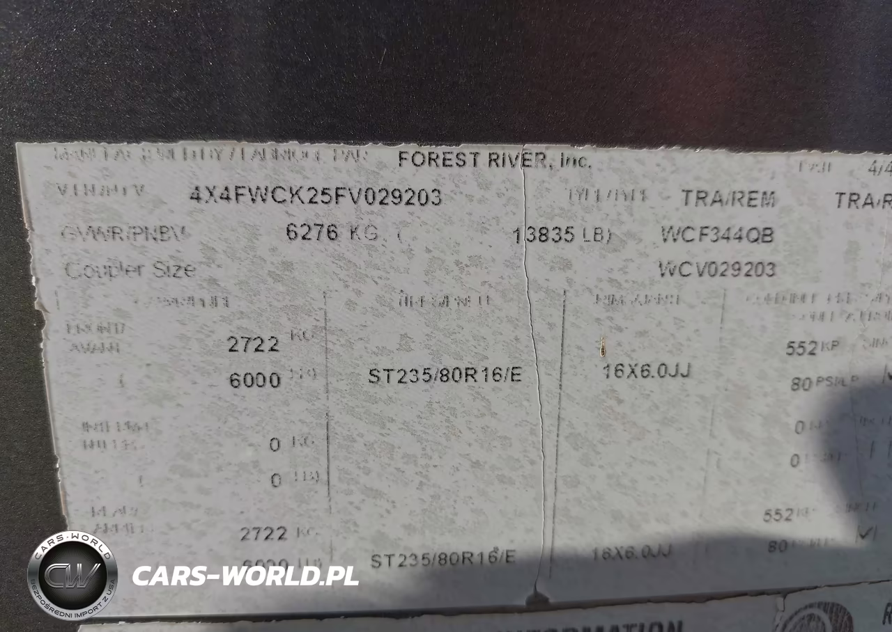 2015 Forest River Wildcat VIN:4X4FWCK25FV029203 - 9