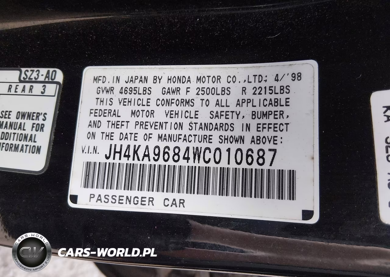 1998 Acura Rl 3.5 VIN:JH4KA9684WC010687 - 9