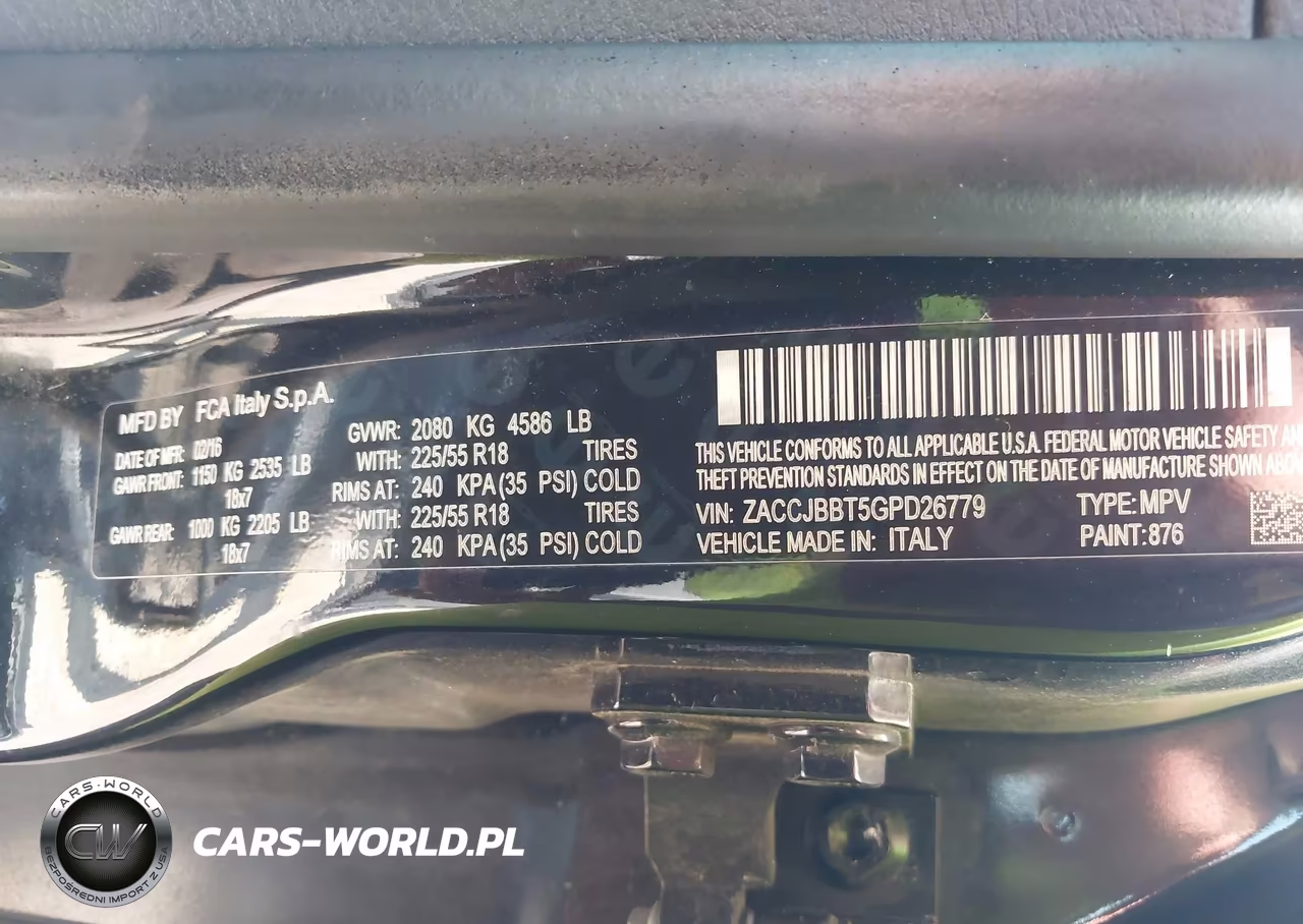 2016 Jeep Renegade Justice VIN:ZACCJBBT5GPD26779 - 9