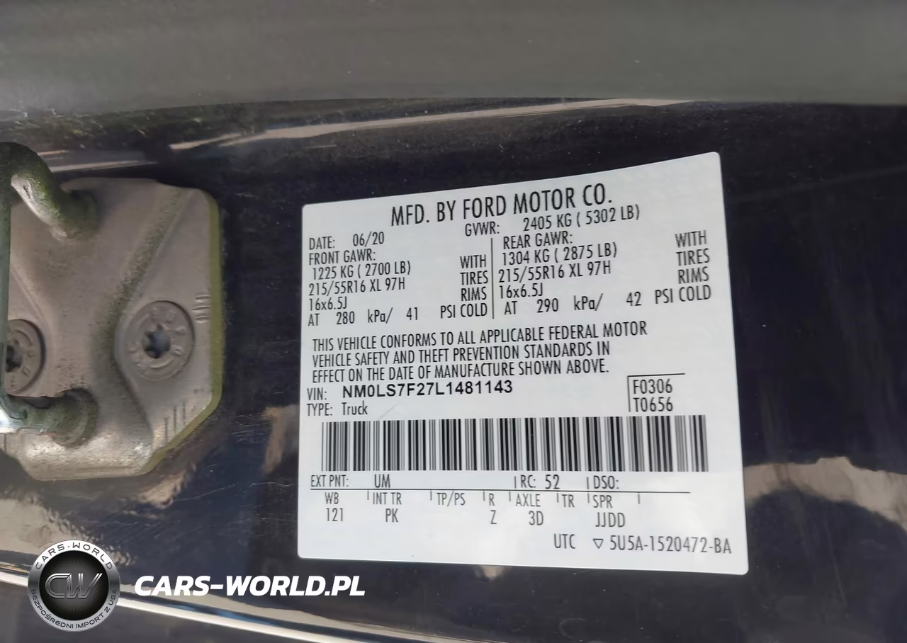 2020 Ford Transit Connect Xlt VIN:NM0LS7F27L1481143 - 9