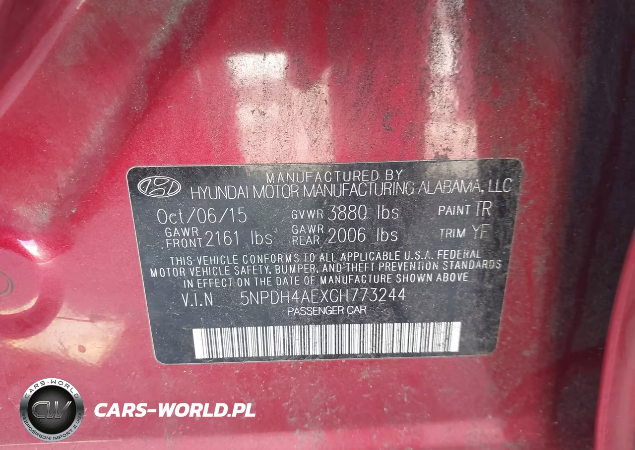 2016 Hyundai Elantra Se VIN:5NPDH4AEXGH773244 - 9