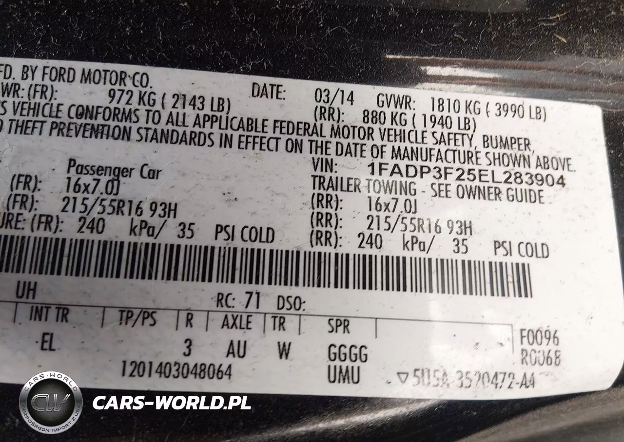 2014 Ford Focus Se VIN:1FADP3F25EL283904 - 9