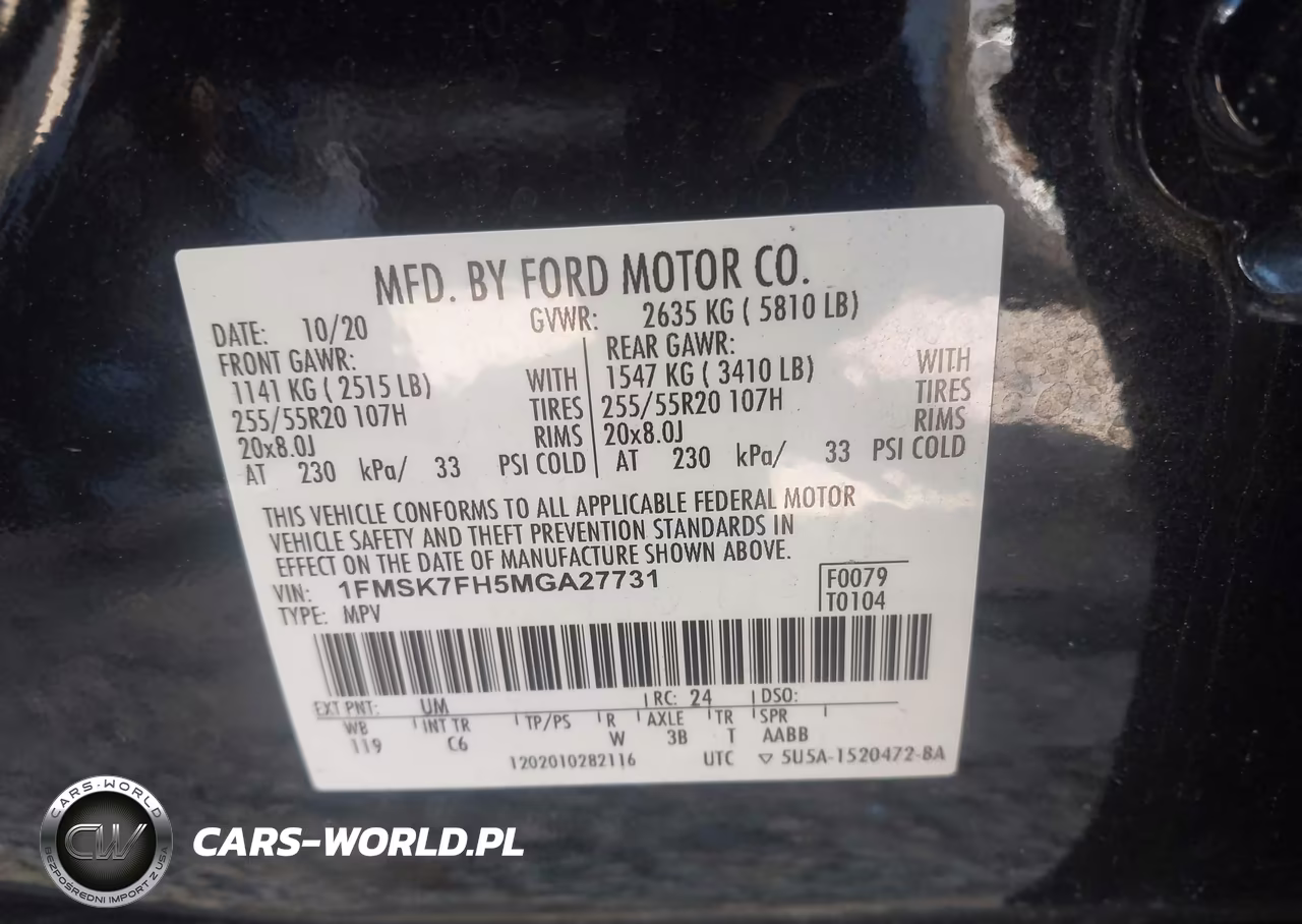 2021 Ford Explorer Limited VIN:1FMSK7FH5MGA27731 - 9