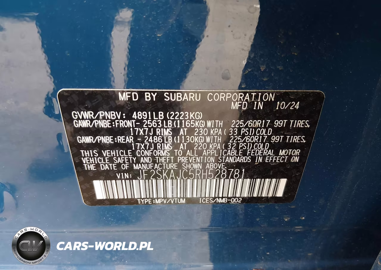 2024 Subaru Forester Wilderness VIN:JF2SKAJC5RH528781 - 9