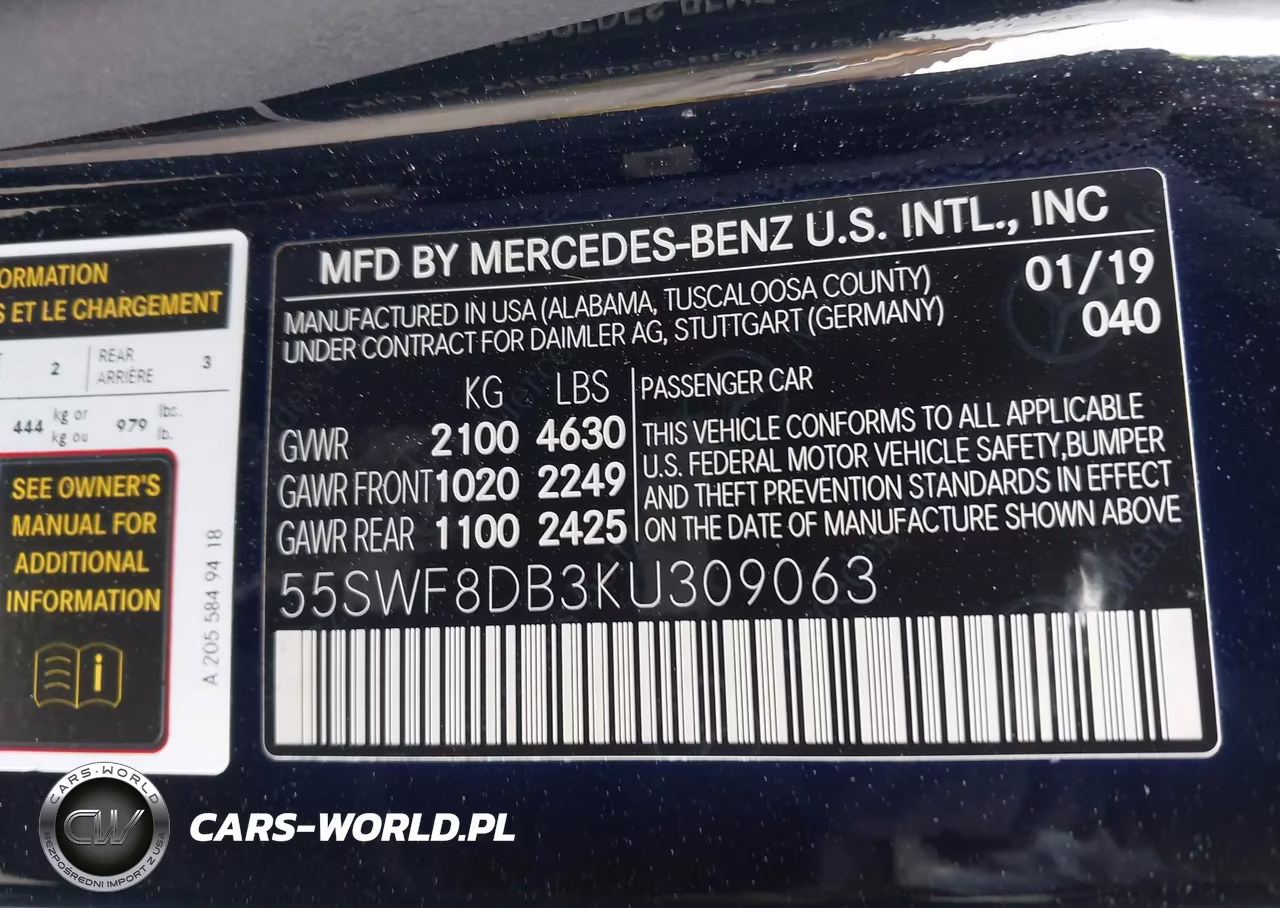 2019 Mercedes-Benz C 300 VIN:55SWF8DB3KU309063 - 9