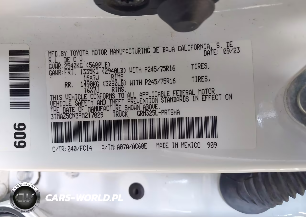 2023 Toyota Tacoma Sr5 V6 VIN:3TMAZ5CN3PM217029 - 9