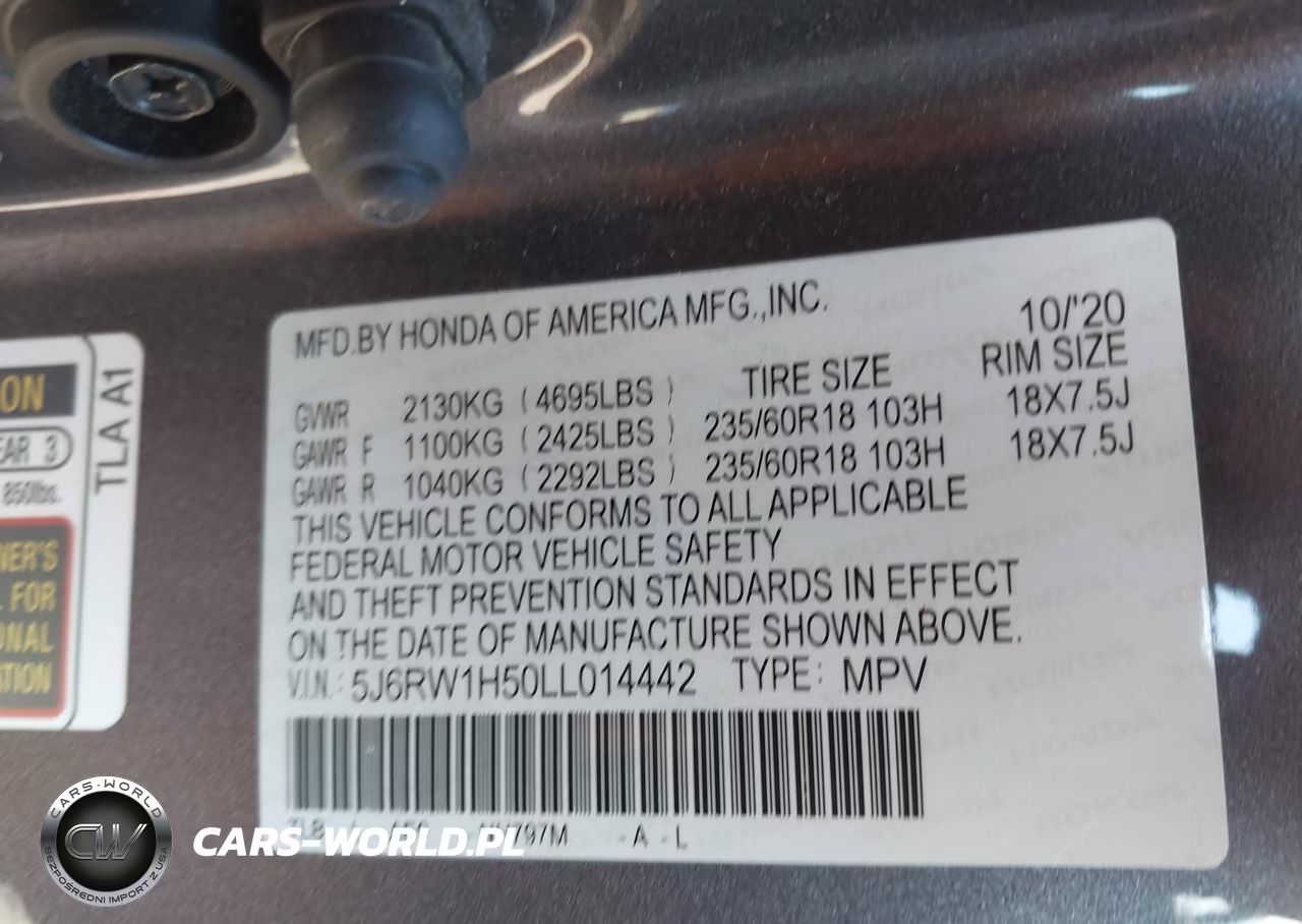 2020 Honda Cr-V 2Wd Ex VIN:5J6RW1H50LL014442 - 9