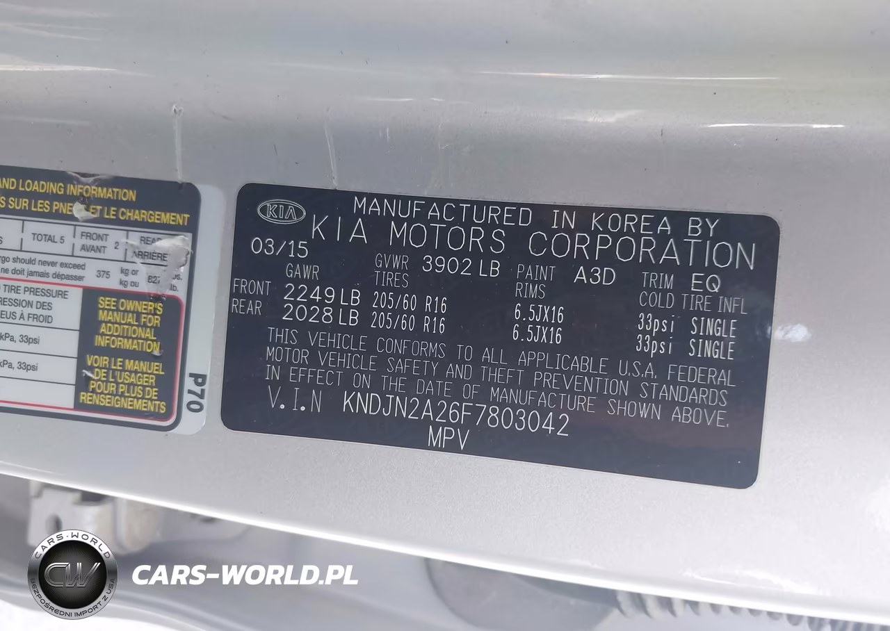 2015 Kia Soul VIN:KNDJN2A26F7803042 - 9