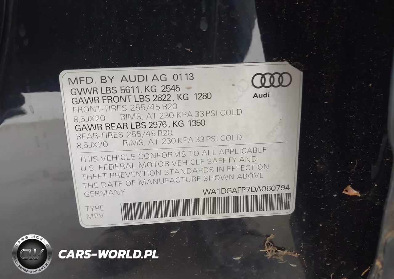 2013 Audi Q5 3.0T Premium Plus VIN:WA1DGAFP7DA060794 - 9