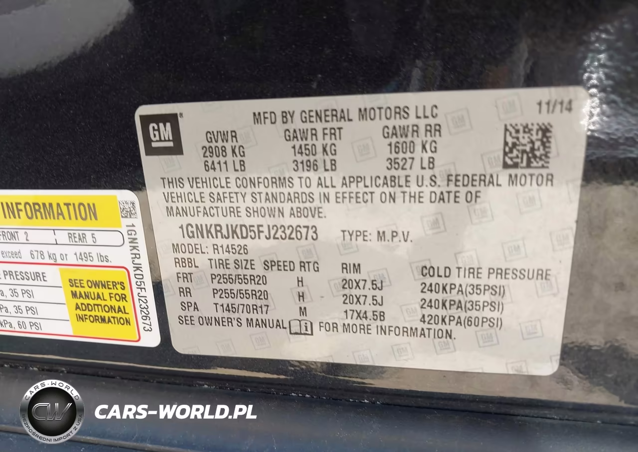 2015 Chevrolet Traverse Ltz VIN:1GNKRJKD5FJ232673 - 9