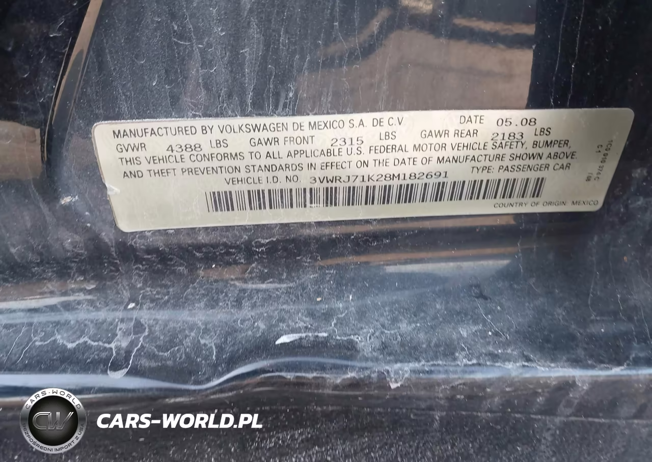 2008 Volkswagen Jetta Wolfsburg Edition VIN:3VWRJ71K28M182691 - 9